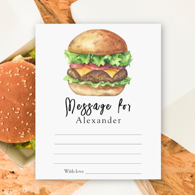 Papier Message de capsule temporelle BBQ Burger (Créateur téléchargé)