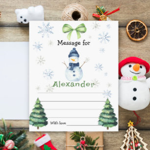 Papier Message de la capsule de l'anniversaire de Winter