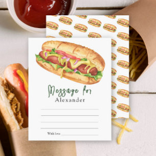 Papier Message de la capsule de temps Hot Dog BBQ