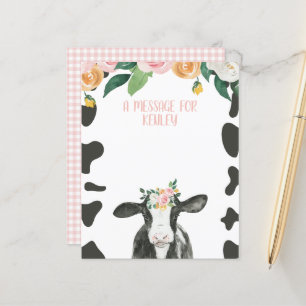 Papier Message de la capsule temporelle fleurie En vichy 