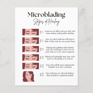 Papier Microblading Stages of Healing Card - Double face