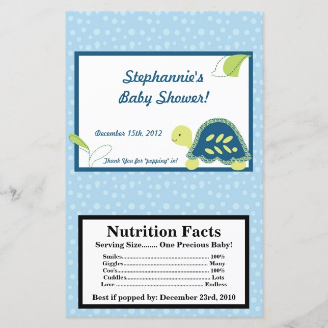 Papier Microwave Popcorn Wrapper Turtle Reef Océan (Devant)