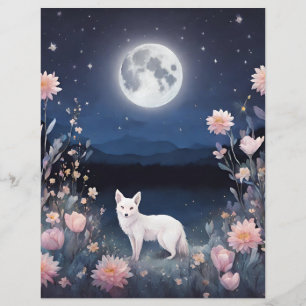 Papier Midnight Crystal Fox Floral Scrapbook Junk journal