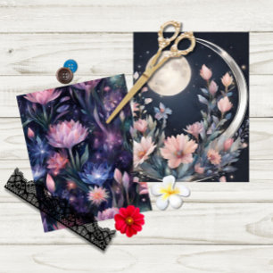 Papier Midnight Moon Floral Scrapbook Junk journal