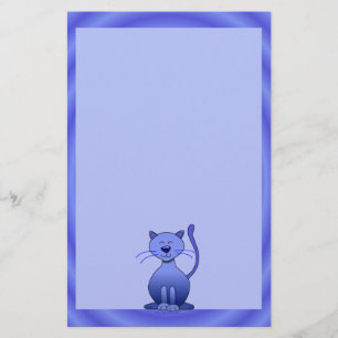 Papier mignon bleu de sourire heureux de papeterie