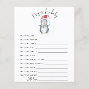 Papier Mignon Pingouin - Jeu de fête prières pour bébé