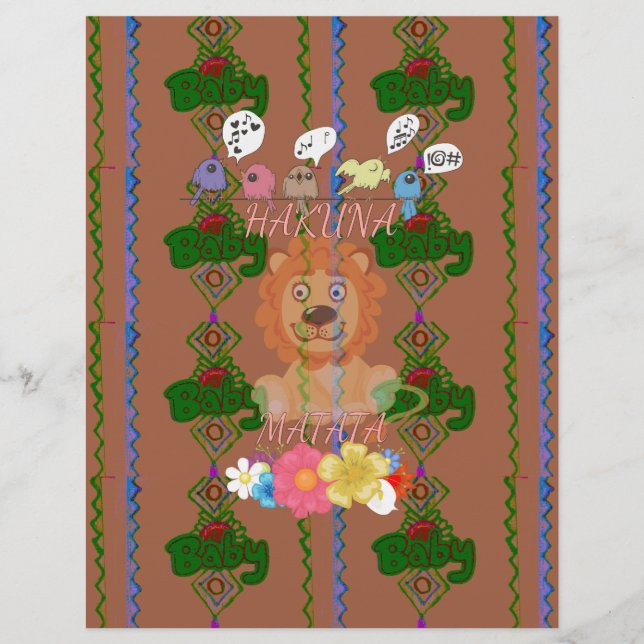 Papier Mignonne Bébé Lion King : Hakuna Matata Design (Devant)