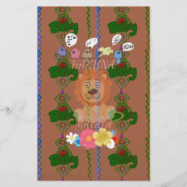 Papier Mignonne Bébé Lion King : Hakuna Matata Design (Devant)