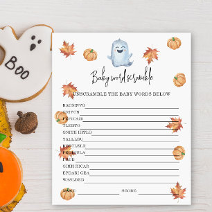 Papier Mignonne fantôme - Bébé Mot Scramble