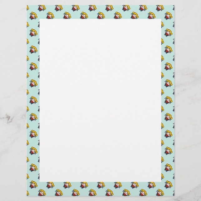 Papier Mignonne fille pixellisée (Devant)