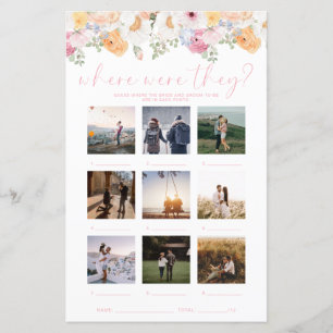 Papier Millie Floral Où Étaient-Ils Vacances Photo Jeu