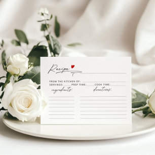 Papier Mini coeur de script moderne Bridel Douche de Brid