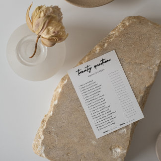 Papier Minimaliste Comment bien connaissez-vous l'épouse