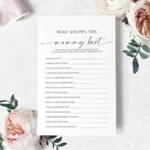 Papier Minimaliste Moderne Qui Connaît La Mommy Meilleur 