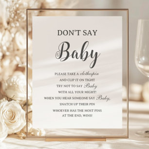 Papier Minimaliste ne pas dire jeu de bébé