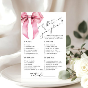 Papier Minimaliste Pink Bow ce qui est sur votre jeu de t