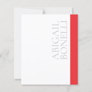 Papier Minimaliste professionnel moderne gras gris rouge 