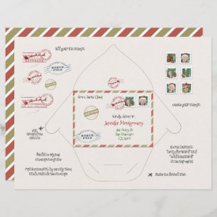 Papier Minuscule Père Noël et Elf Enveloppe Origami do-it
