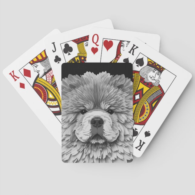 PAPIER MIRAGE Blue Chow Playing Cards (Back)