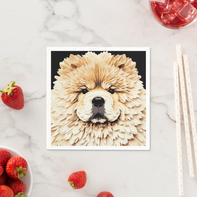 PAPIER MIRAGE Cream Chow Napkin (Insitu)