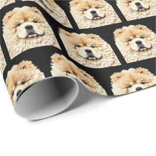PAPIER MIRAGE  Cream Chow Wrapping Paper