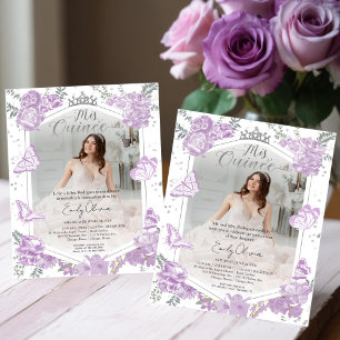 Papier Mis Quince Photo Budget Invitation Bilingue