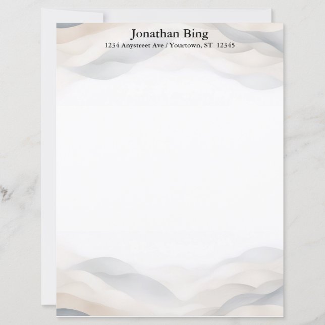 Papier Misty Hills Stationery Paper (Devant)