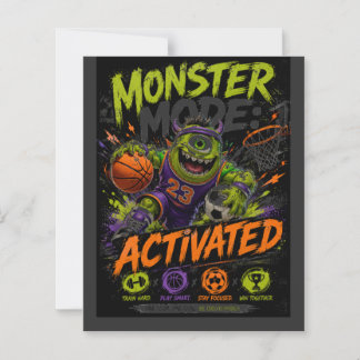 Papier Mode Monstre Activé – Monstre de Sport Basket