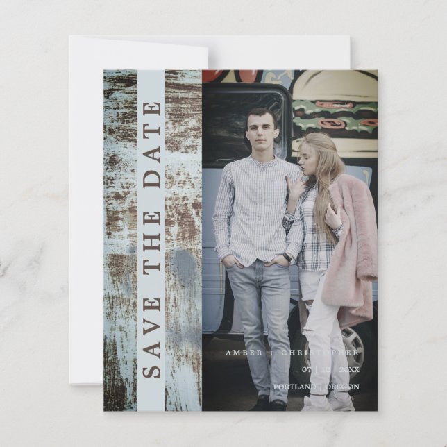 Papier Modern Grunge Background Romantic Engaged Couple (Devant)