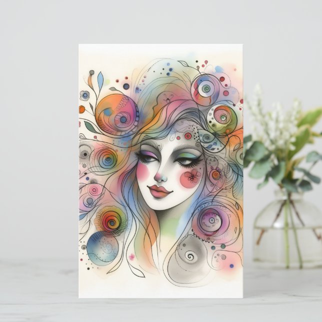 Papier Modern Pastel Whimsical Scrapbook Paper  (Debout devant)