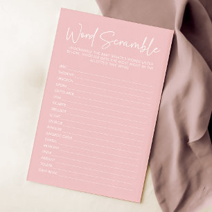 Papier Modern Rose Oh Baby Simple Word Scramble Jeu