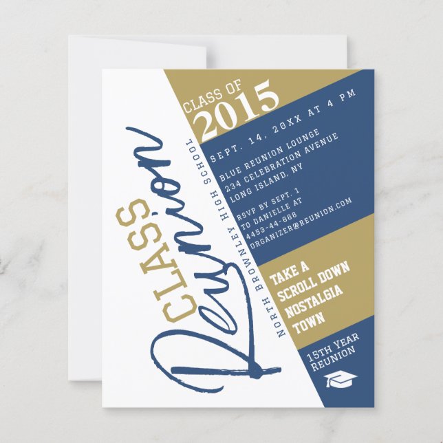 Papier Modern School Class Reunion Invitation (Devant)