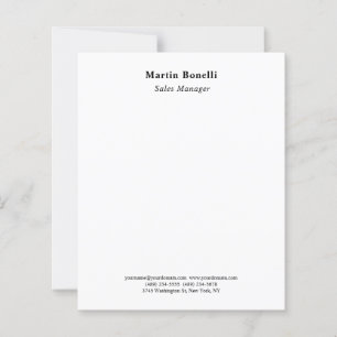 Papier Moderne Classique Professionnel Noir & Blanc