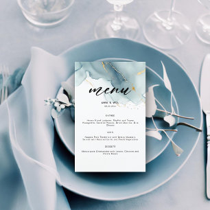 Papier Moderne Dusty Blue Elegant Simple Plage Mariage