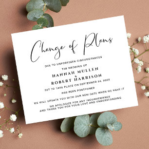 Papier Modification du budget Faire-part de report des pl