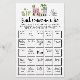 Papier Modifier Trouver Quelqu'Un Qui Joue Bingo jeu