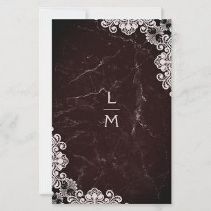 Papier Moins cher Lace effet Classic Initiales Mariage