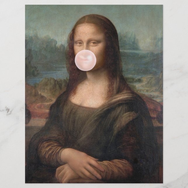 Papier Mona Lisa Blown Pink Buble gomme (Devant)