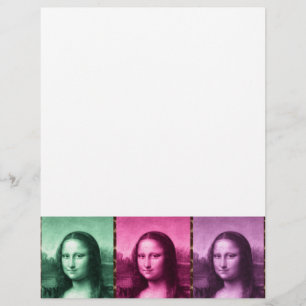 Papier Mona Lisa Poster de animal rose rose violet