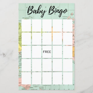 Papier Monde multicolore - Bingo Baby shower