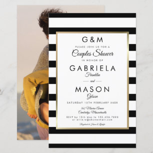 Papier Monogramme Budget Couples en bande Photo Douche