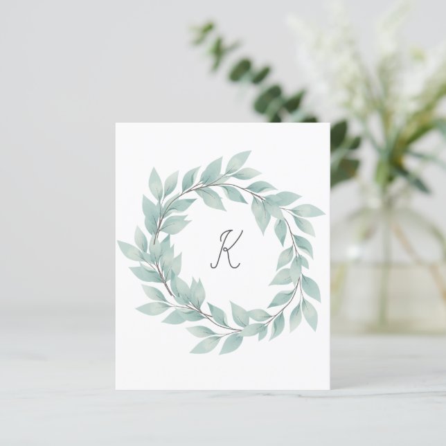 Papier Monogramme de la couronne d'aquarelle (Debout devant)