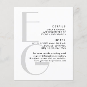 Papier Monogramme élégant. Détails mariages modernes simp