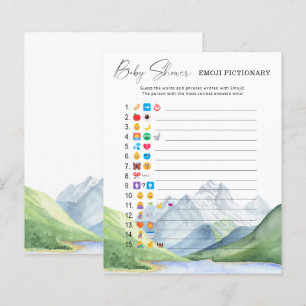Papier Montagnes - jeu de pictionary emoji baby shower