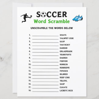 Papier Mot de football Jeu