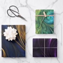 Papier Motif à enveloppement Iridescente coloré