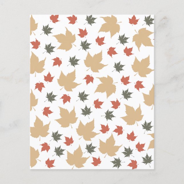 Papier Motif à feuilles d'automne et d'automne (Devant)