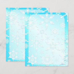 Papier Motif Crystal Snowflakes