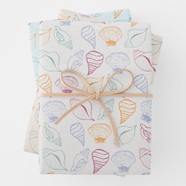 Papier Motif de coquillage (En situation)