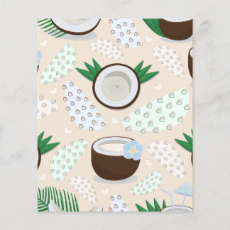 Papier Motif de noix de coco coloré